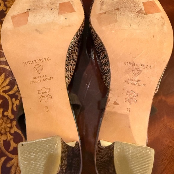 Olivia Rose Tal snakeskin sling back heels size 9 - Picture 7 of 9